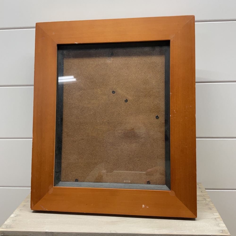 Honey Oak Wood Picture Frame 8x10 Opening Tabletop Wall Mount Traditional Brown